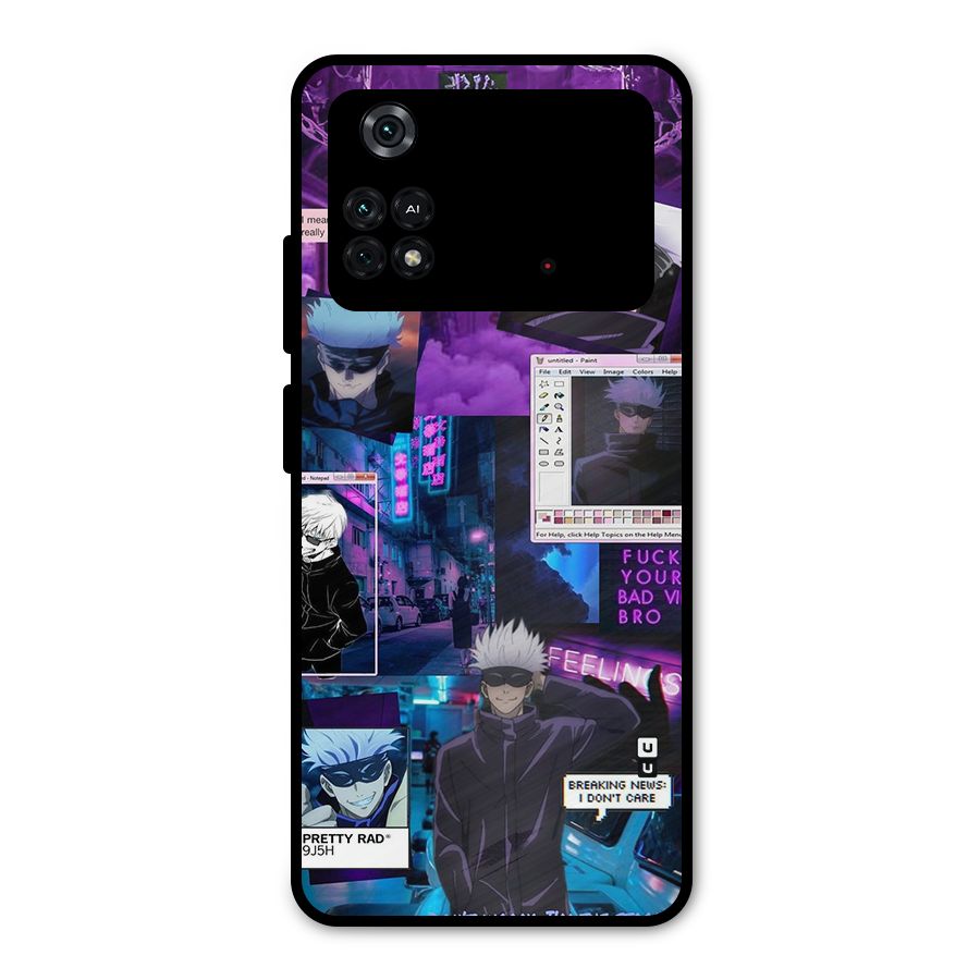 Gojo Quotes Bundle Metal Back Case for Poco M4 Pro 4G