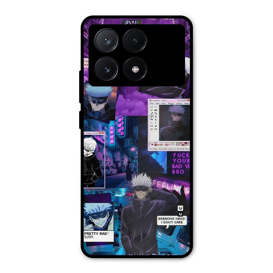 Gojo Quotes Bundle Metal Back Case for Poco X6 Pro