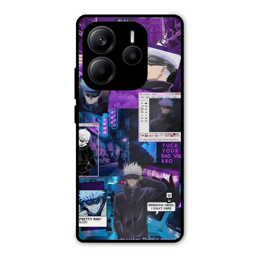 Gojo Quotes Bundle Metal Back Case for Redmi Note 14 5G