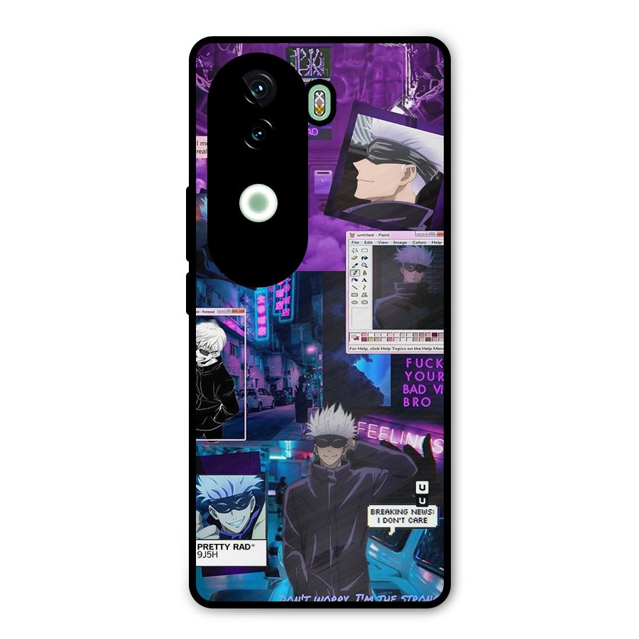 Gojo Quotes Bundle Metal Back Case for iQOO Z9s