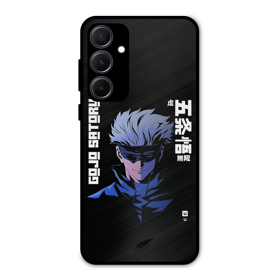 Gojo Sataru Smiles Metal Back Case for Galaxy A35