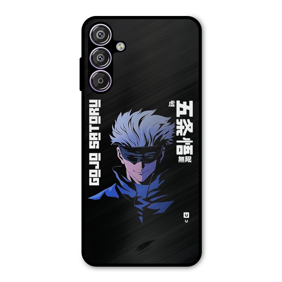 Gojo Sataru Smiles Metal Back Case for Galaxy M15