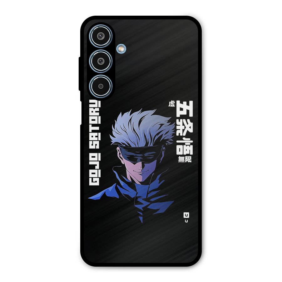 Gojo Sataru Smiles Metal Back Case for Galaxy M35