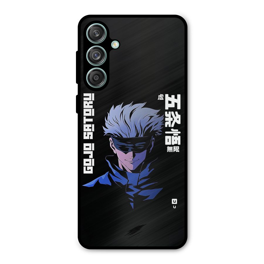 Gojo Sataru Smiles Metal Back Case for Galaxy M55 5G