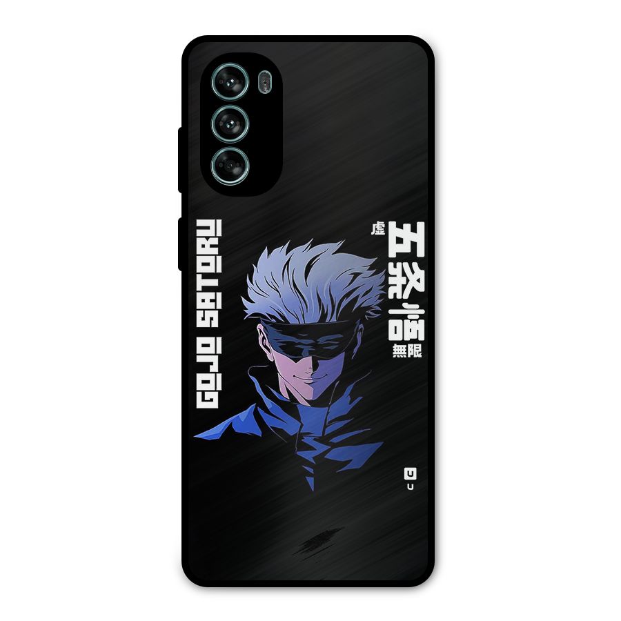 Gojo Sataru Smiles Metal Back Case for Moto G62