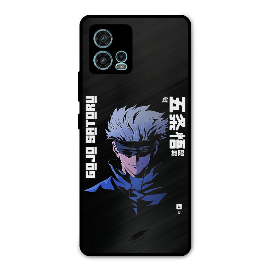 Gojo Sataru Smiles Metal Back Case for Moto G72