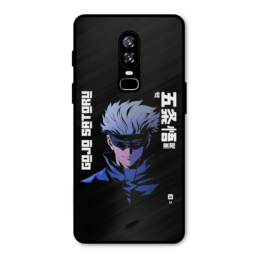 Gojo Sataru Smiles Metal Back Case for OnePlus 6