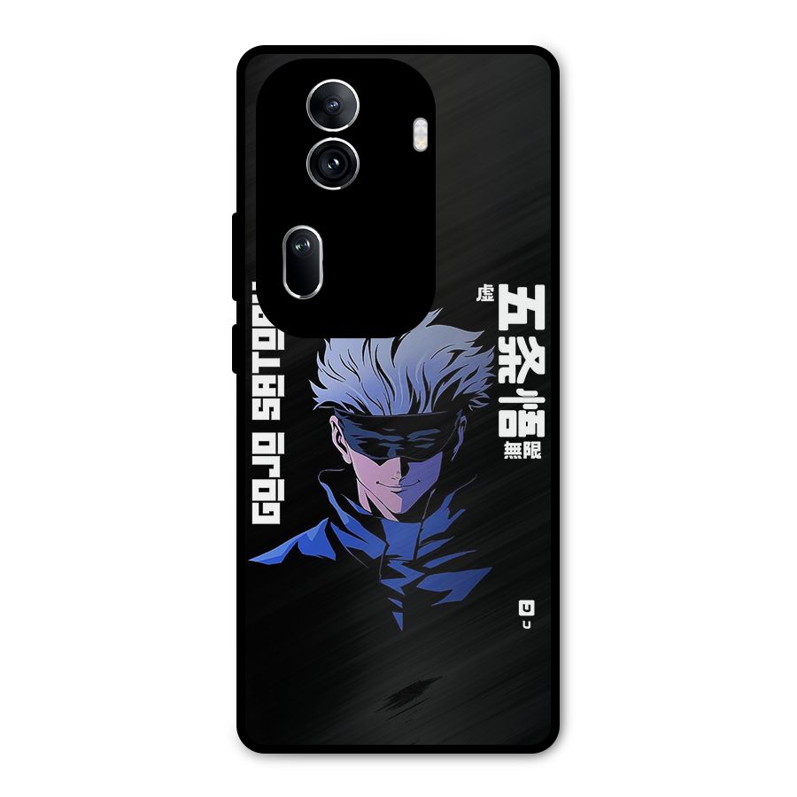Gojo Sataru Smiles Metal Back Case for Oppo Reno11 Pro 5G