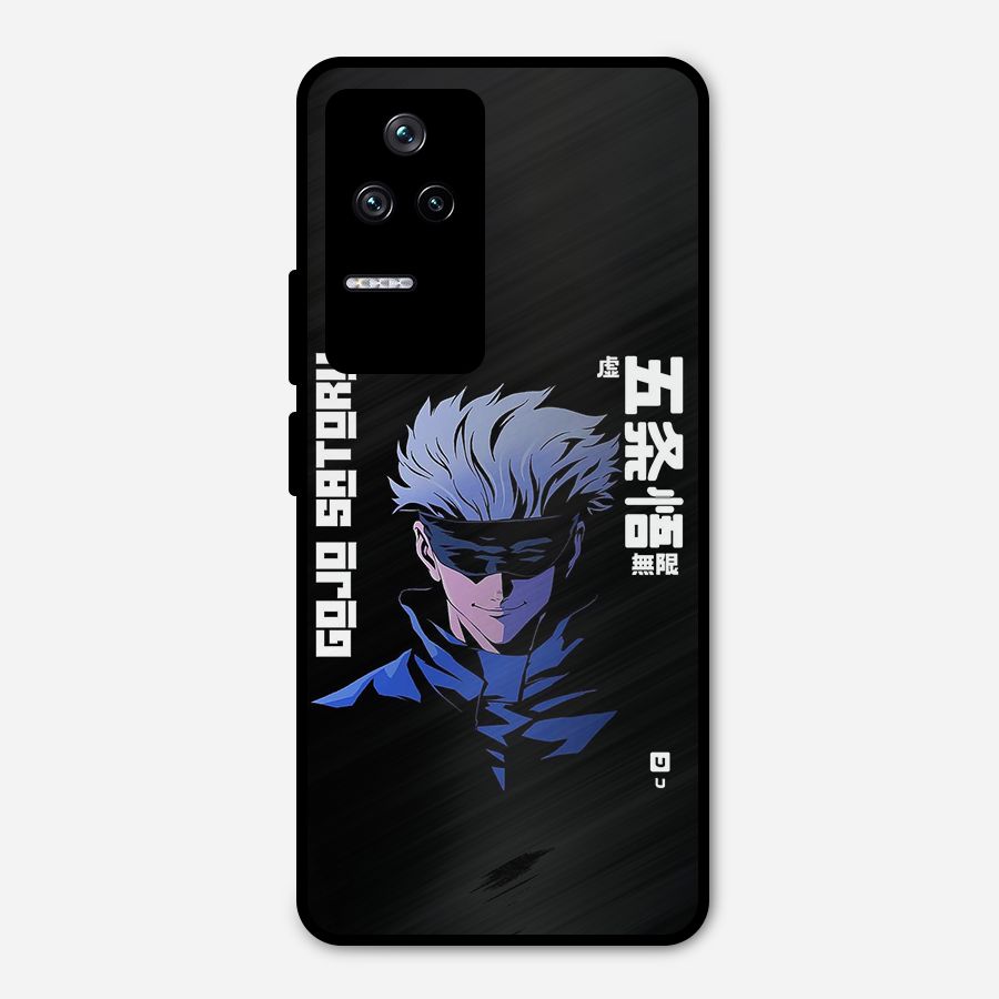Gojo Sataru Smiles Metal Back Case for Poco F4 5G