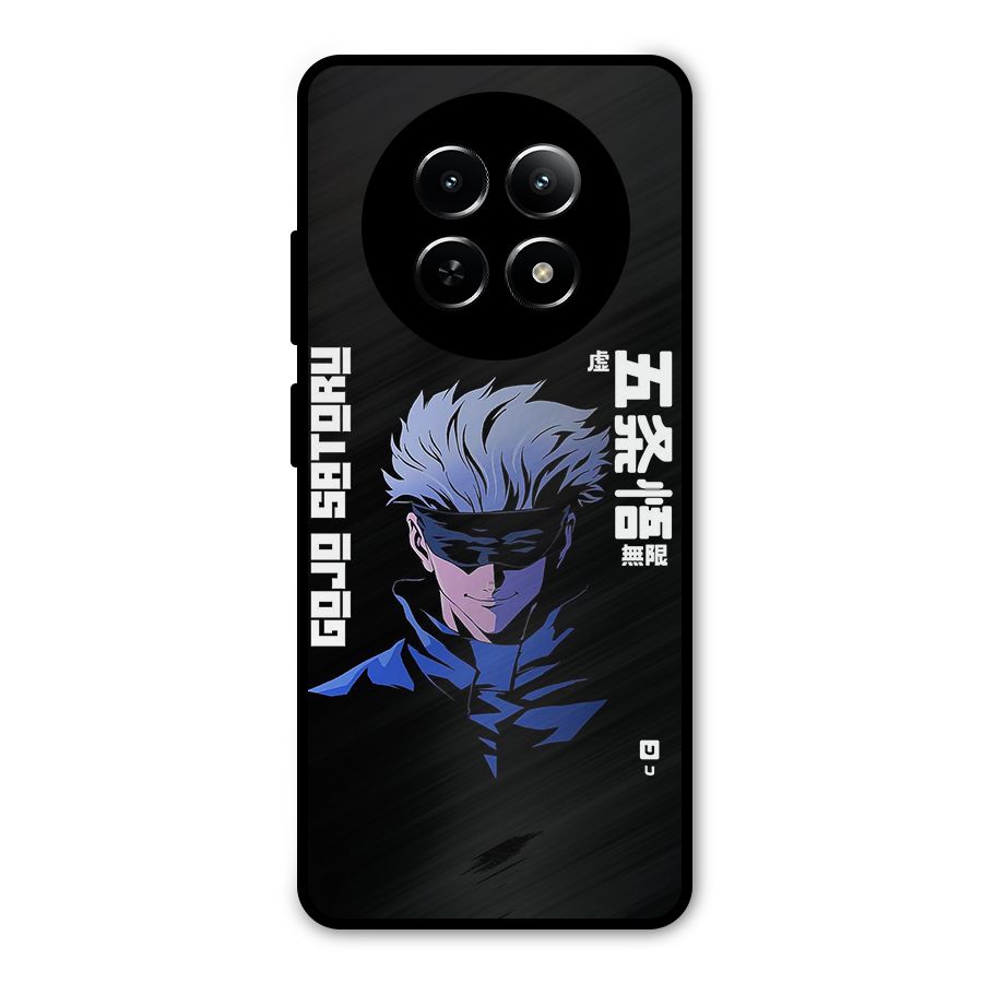 Gojo Sataru Smiles Metal Back Case for Realme Narzo 70x 5G