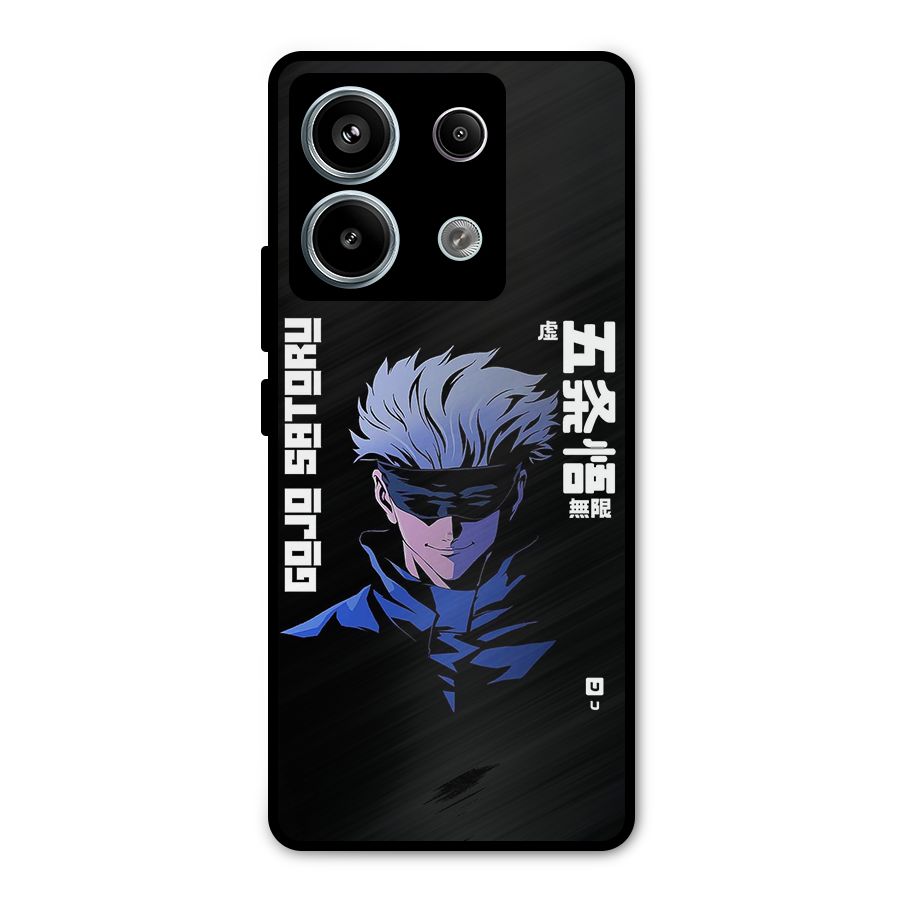 Gojo Sataru Smiles Metal Back Case for Redmi Note 13 Pro 5G