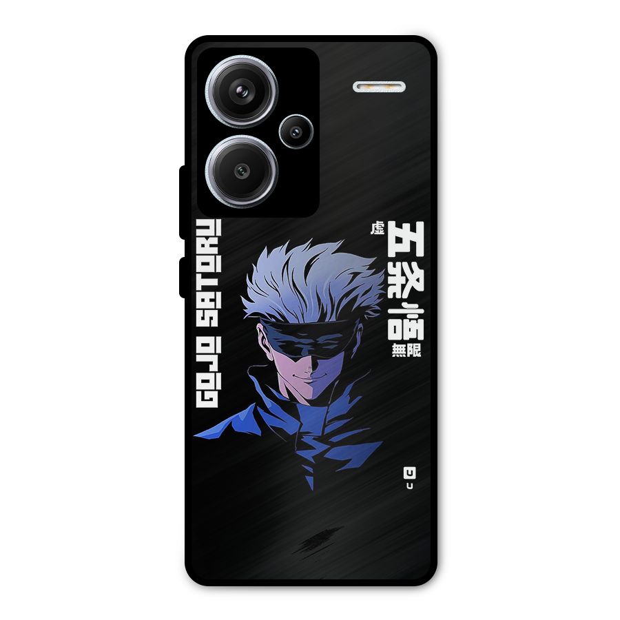 Gojo Sataru Smiles Metal Back Case for Redmi Note 13 Pro Plus