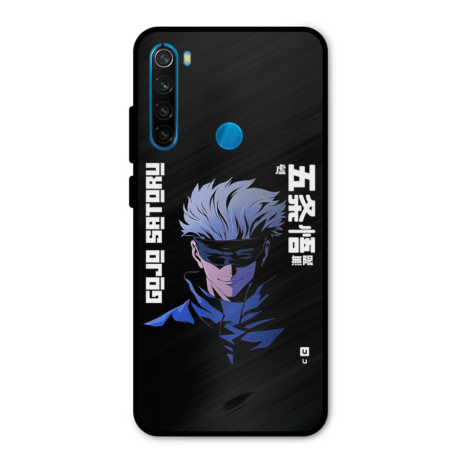 Gojo Sataru Smiles Metal Back Case for Redmi Note 8