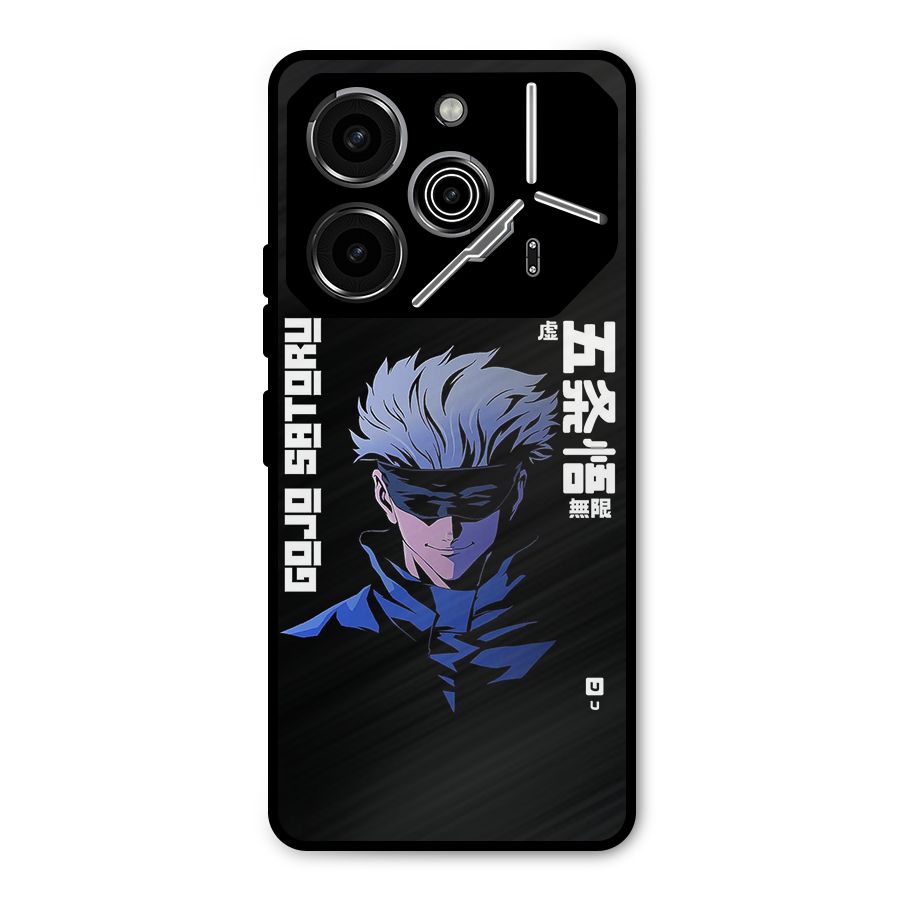 Gojo Sataru Smiles Metal Back Case for Tecno Pova 6 Pro