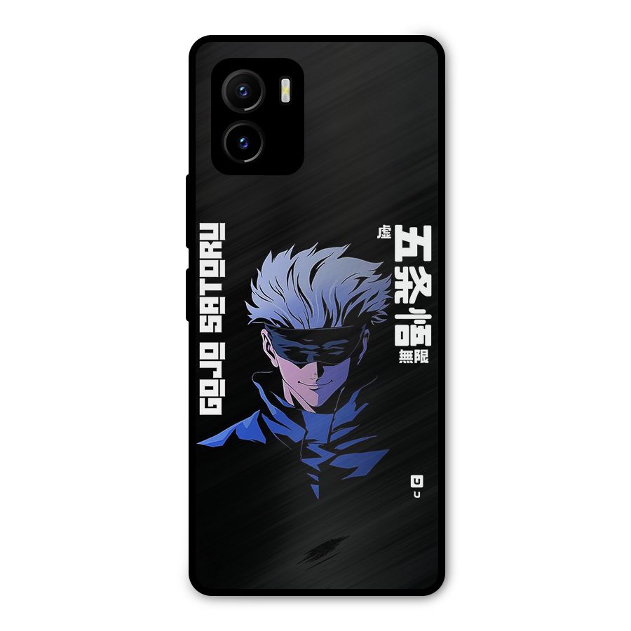 Gojo Sataru Smiles Metal Back Case for Vivo Y15s