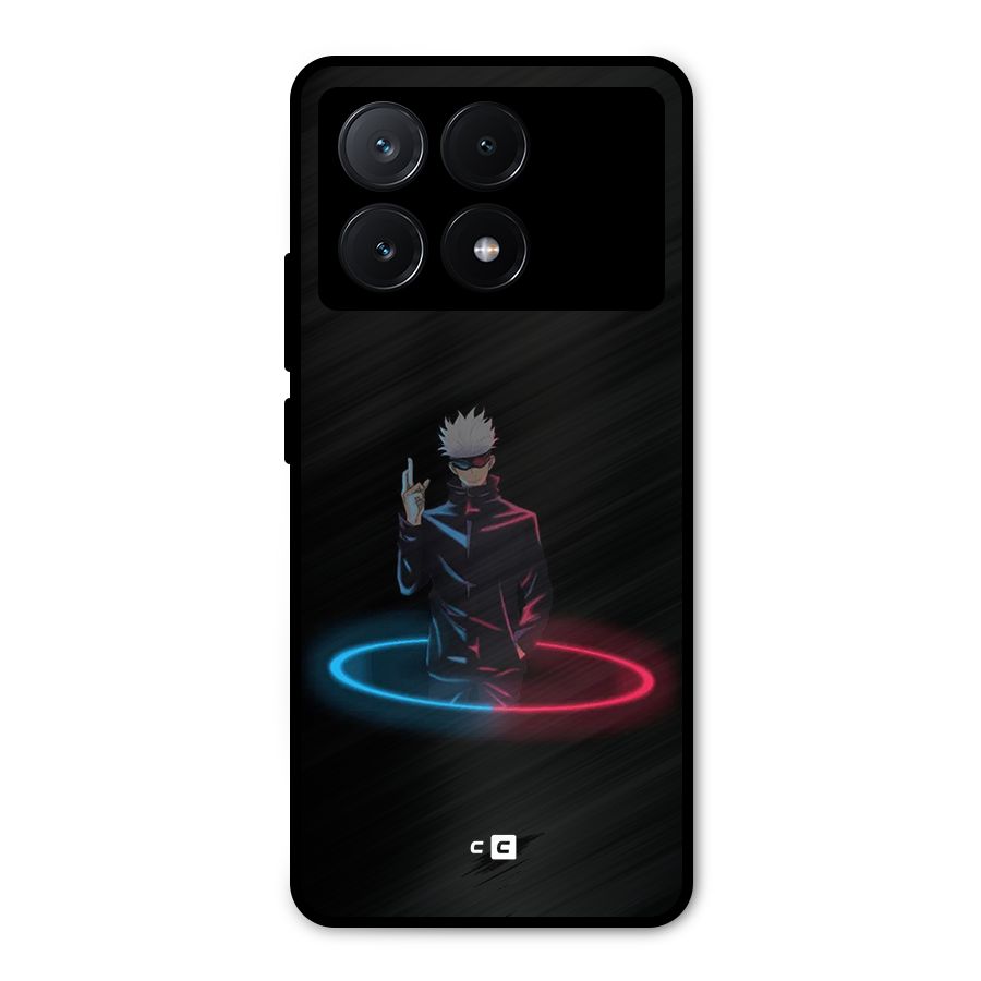 Gojo Sataru Wink Metal Back Case for Poco X6 Pro