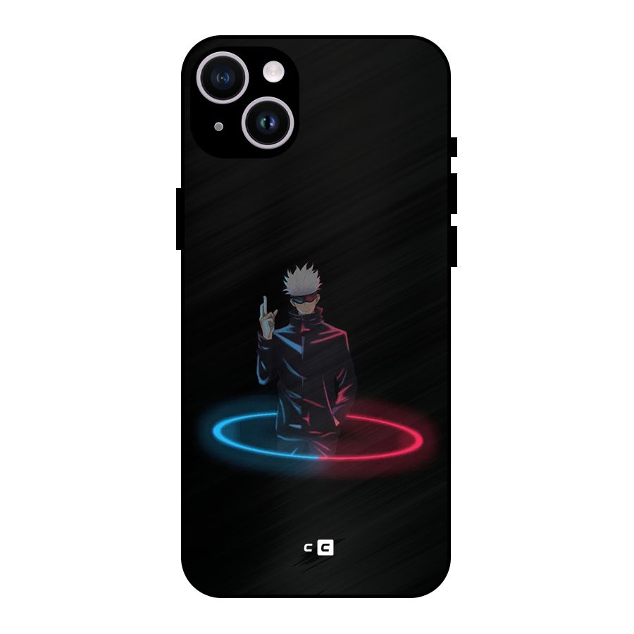 Gojo Sataru Wink Metal Back Case for iPhone 14 Plus