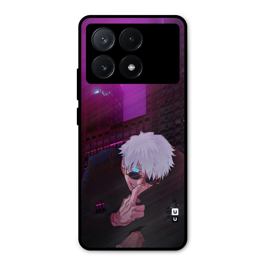 Gojo Sits Metal Back Case for Poco X6 Pro