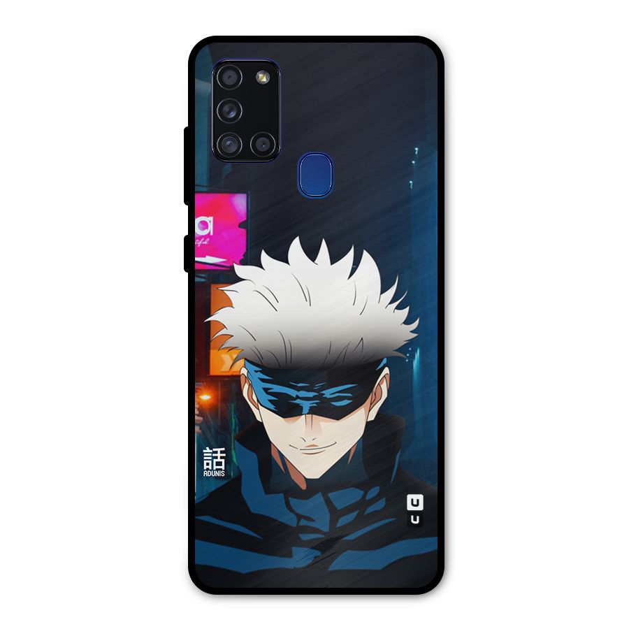 Gojo Smiles Metal Back Case for Galaxy A21s