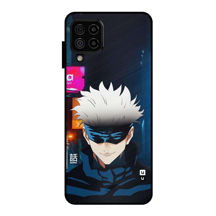 Gojo Smiles Metal Back Case for Galaxy A22 4G