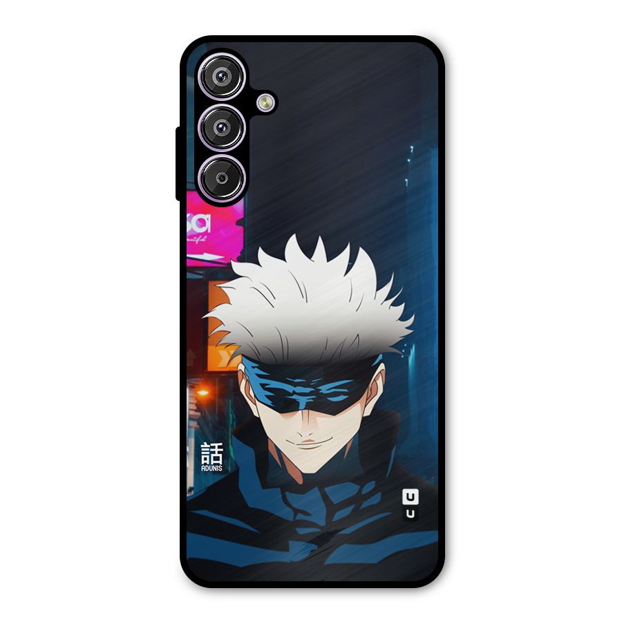Gojo Smiles Metal Back Case for Galaxy F15