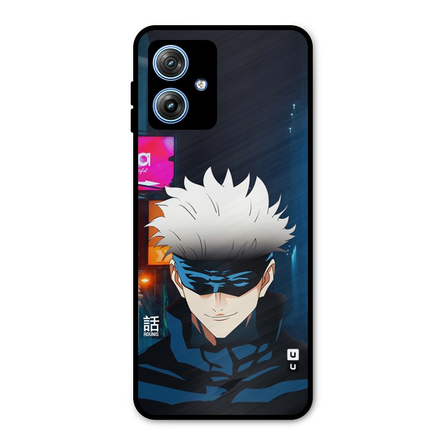 Gojo Smiles Metal Back Case for Moto G54