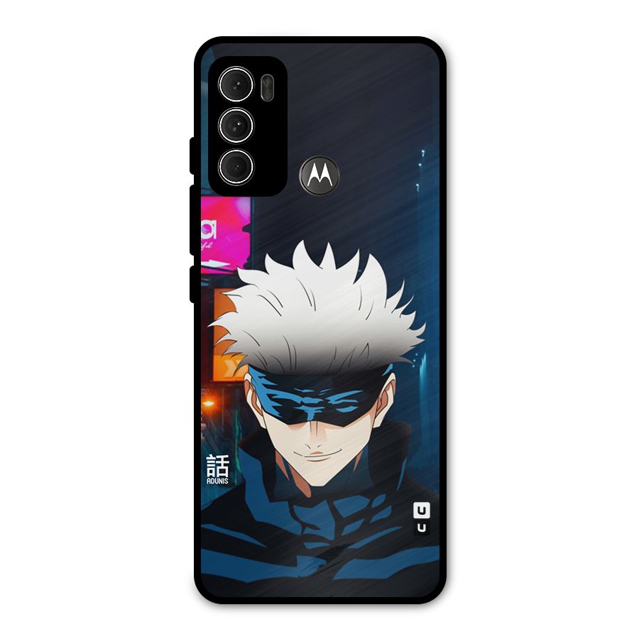 Gojo Smiles Metal Back Case for Moto G60