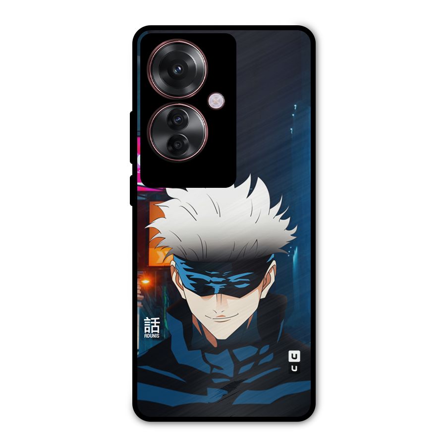 Gojo Smiles Metal Back Case for Oppo F25 Pro