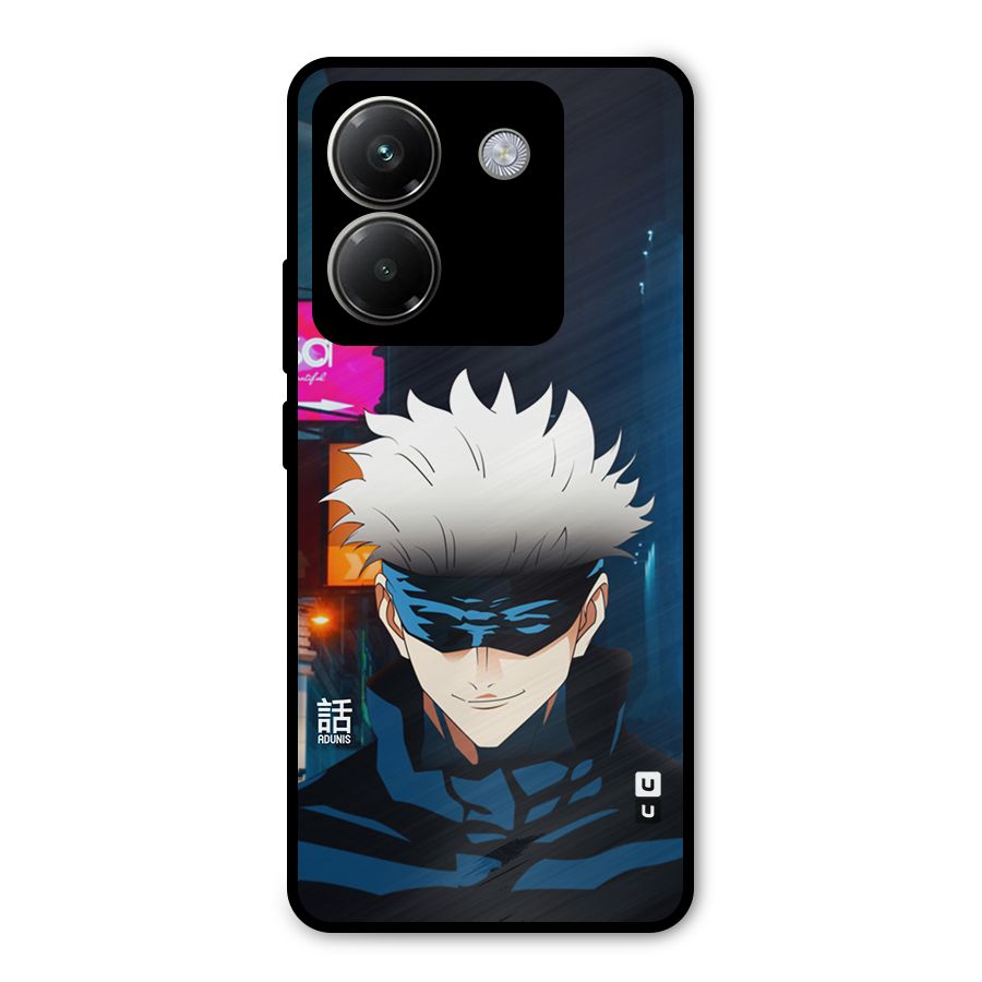 Gojo Smiles Metal Back Case for Poco M7 Pro 5G