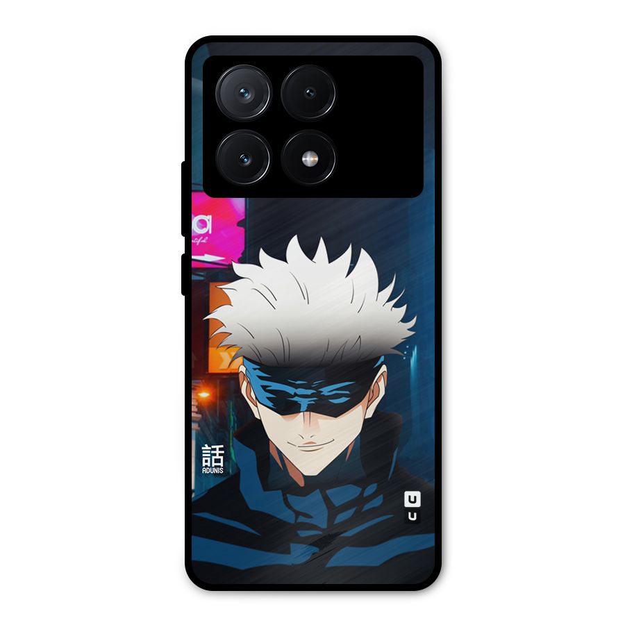 Gojo Smiles Metal Back Case for Poco X6 Pro