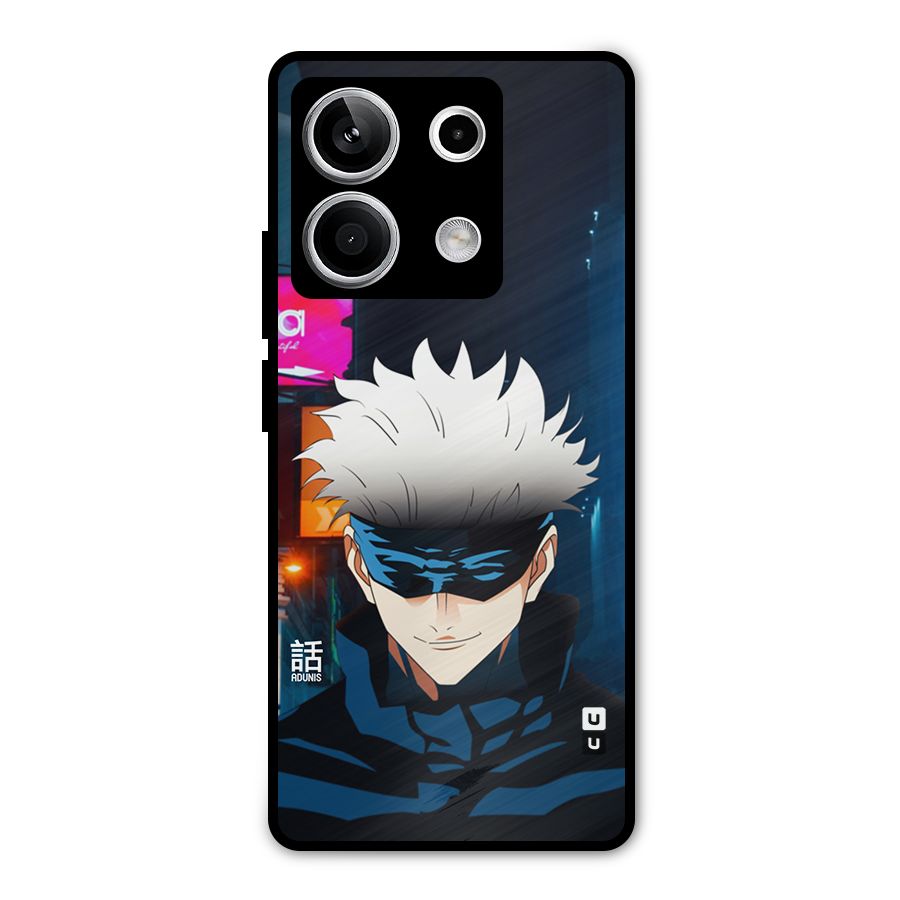 Gojo Smiles Metal Back Case for Redmi Note 13 5G