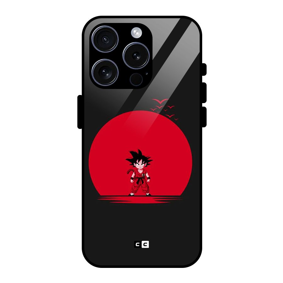 Goku Kid Art Glass Back Case for iPhone 15 Pro