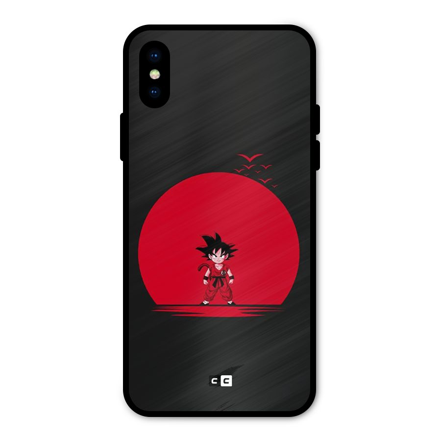 Goku Kid Art Metal Back Case for iPhone X
