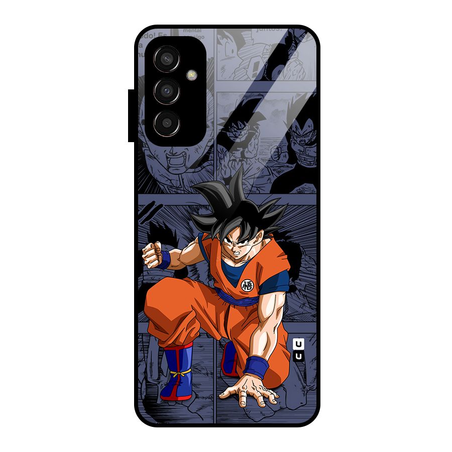 Goku Manga Art Glass Back Case for Galaxy F13
