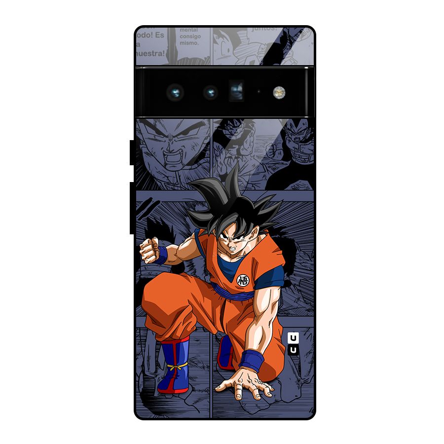 Goku Manga Art Glass Back Case for Google Pixel 6 Pro
