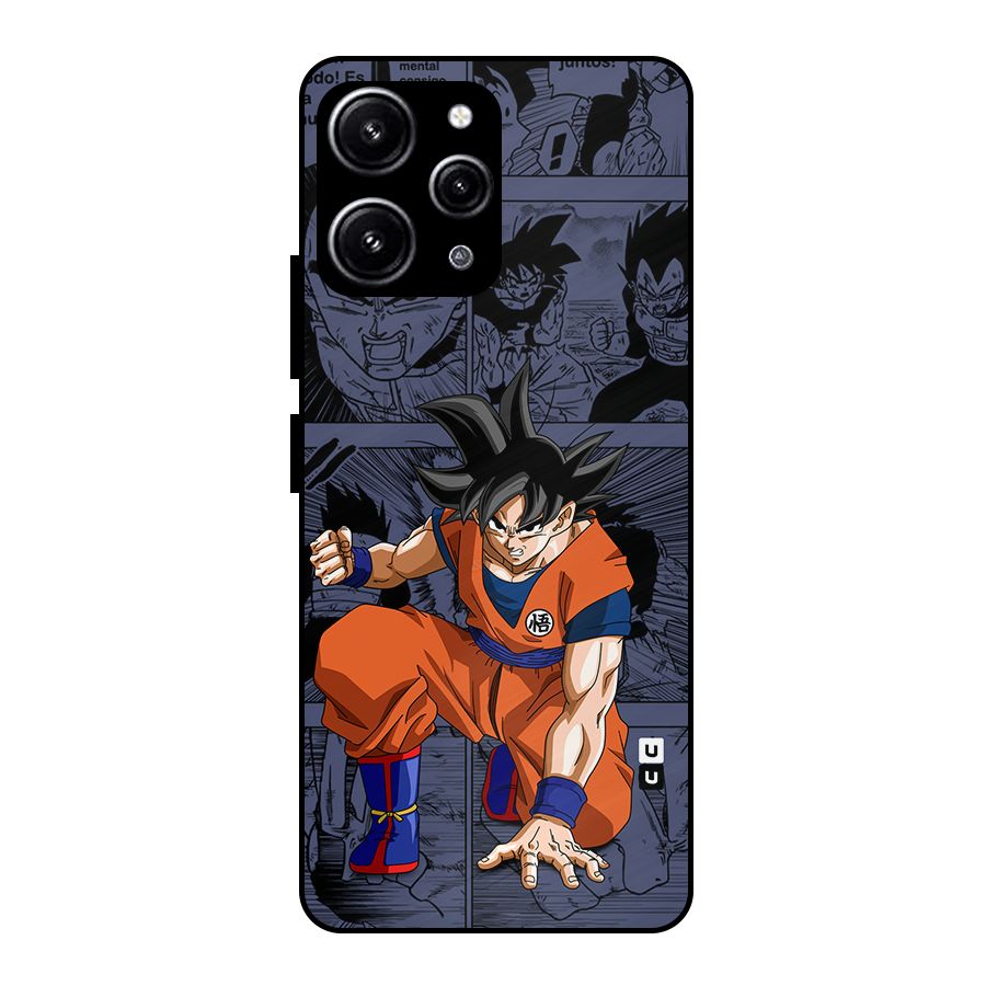 Goku Manga Art Glass Back Case for Redmi 12 4G