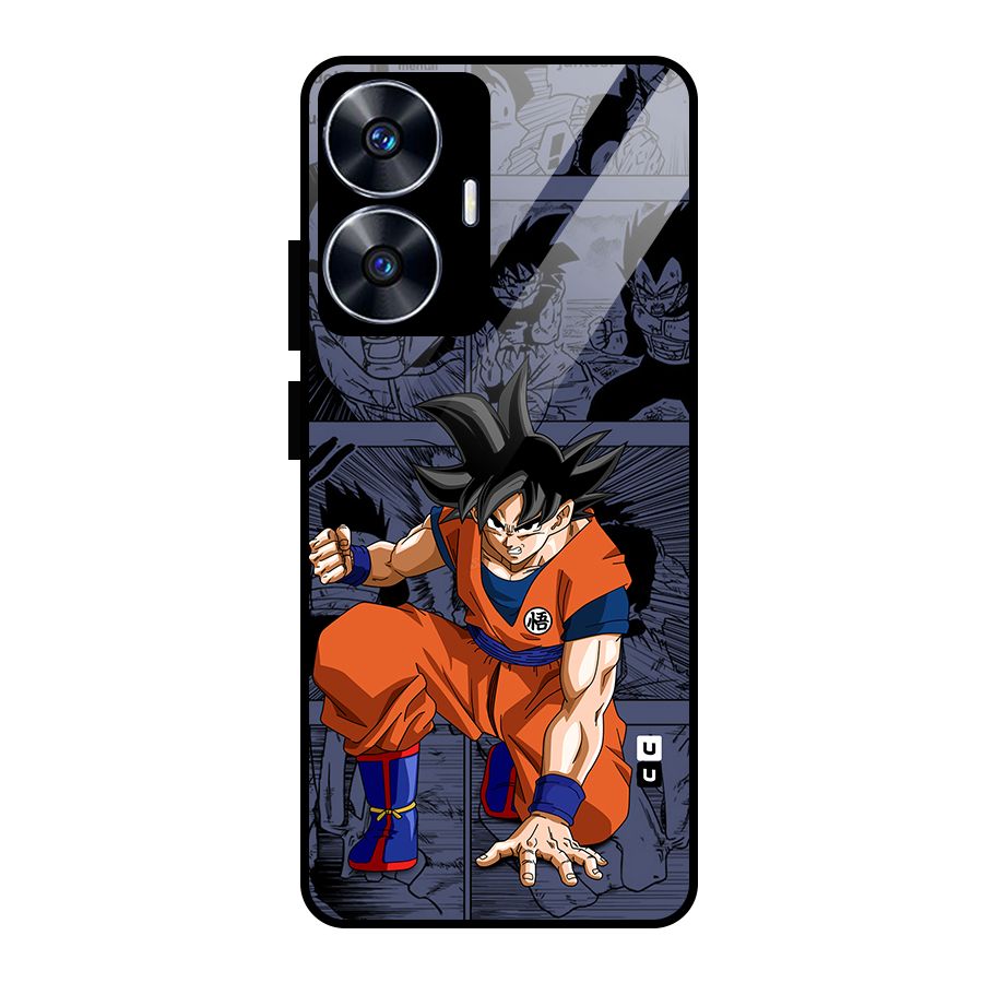 Goku Manga Art Glass Back Case for realme C55