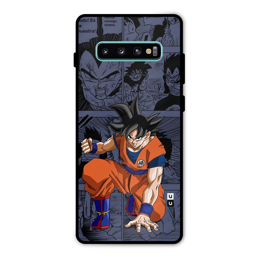 Goku Manga Art Metal Back Case for Galaxy S10 Plus