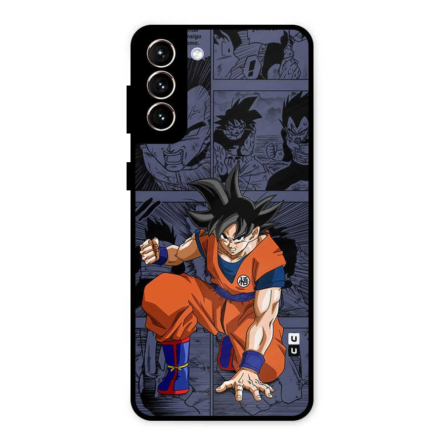 Goku Manga Art Metal Back Case for Galaxy S21 Plus