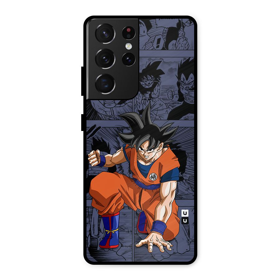 Goku Manga Art Metal Back Case for Galaxy S21 Ultra 5G