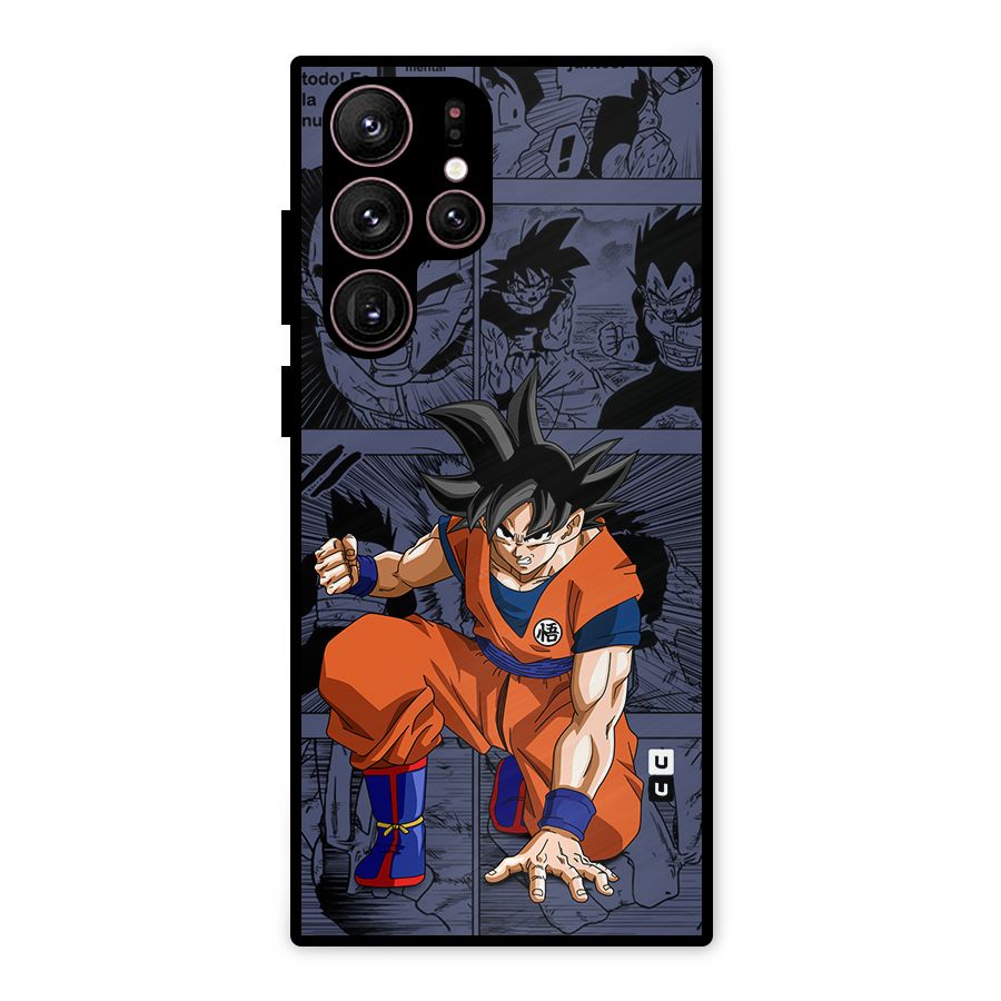 Goku Manga Art Metal Back Case for Galaxy S22 Ultra 5G