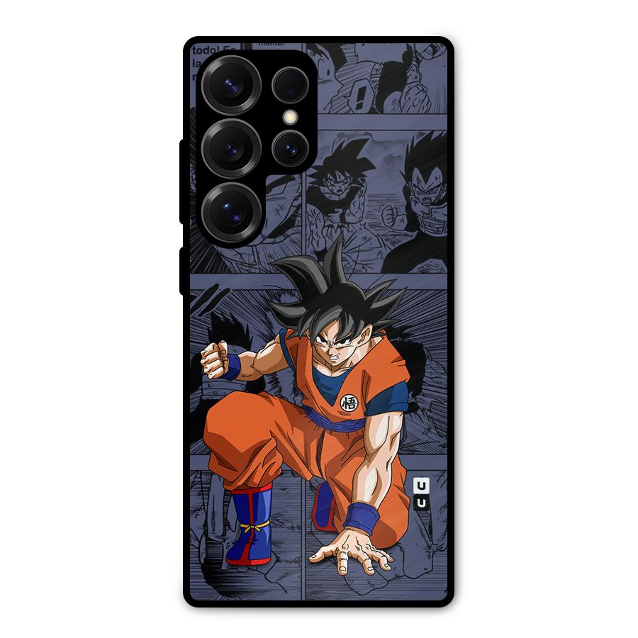 Goku Manga Art Metal Back Case for Galaxy S25 Ultra