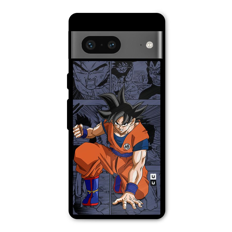 Goku Manga Art Metal Back Case for Google Pixel 7