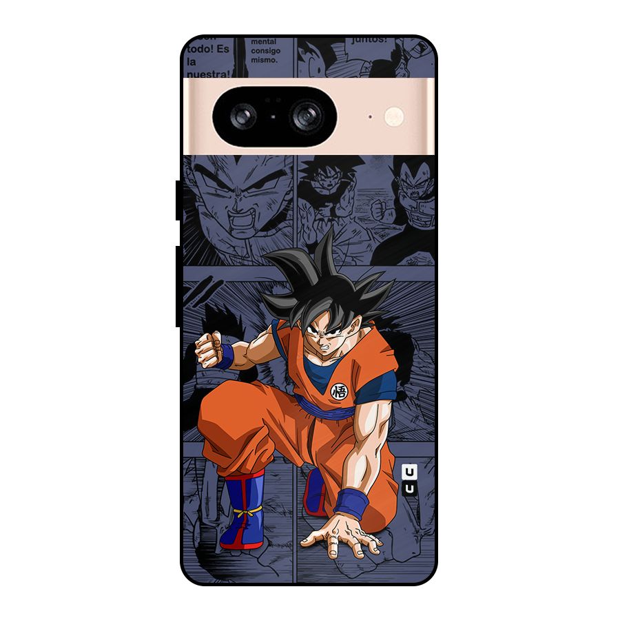 Goku Manga Art Metal Back Case for Google Pixel 8