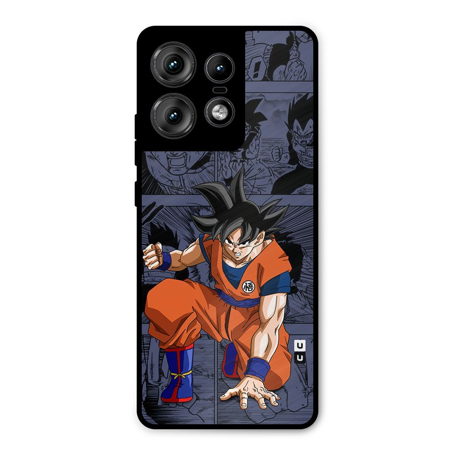 Goku Manga Art Metal Back Case for Motorola Edge 50 Pro