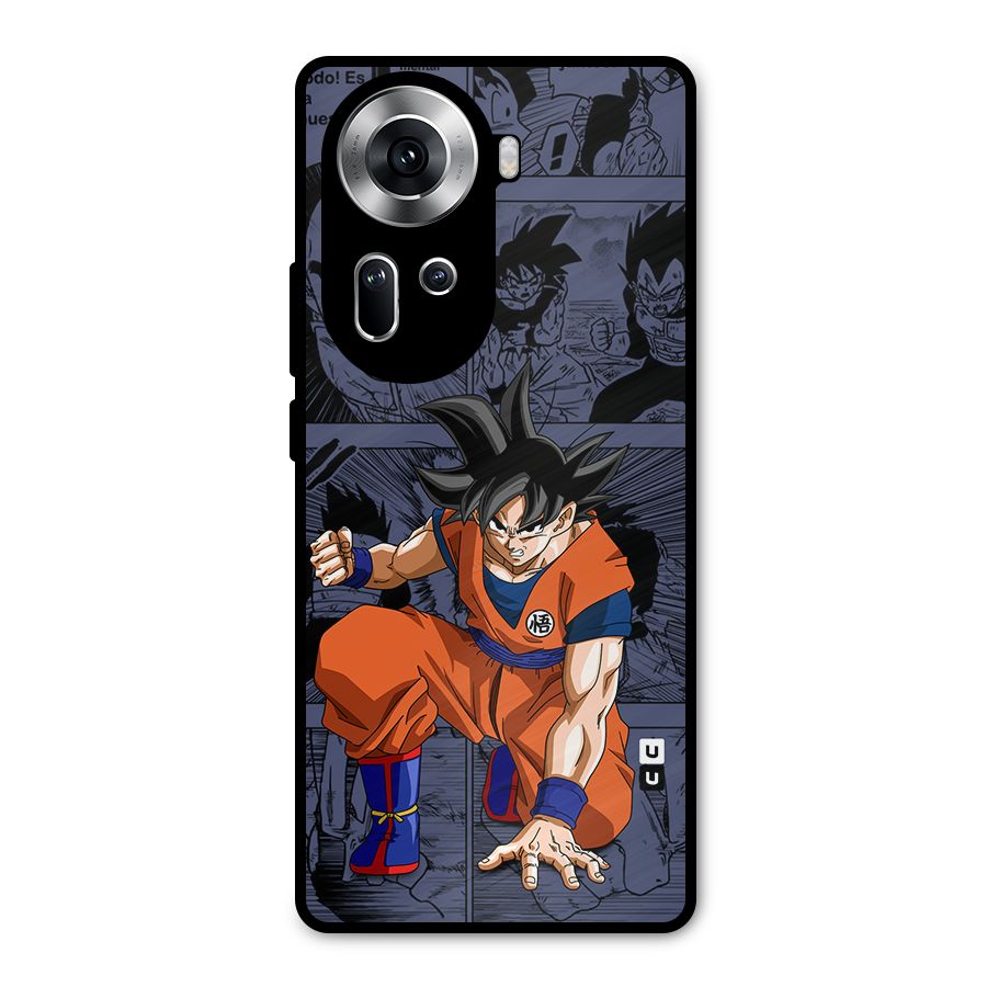 Goku Manga Art Metal Back Case for Oppo Reno11 5G