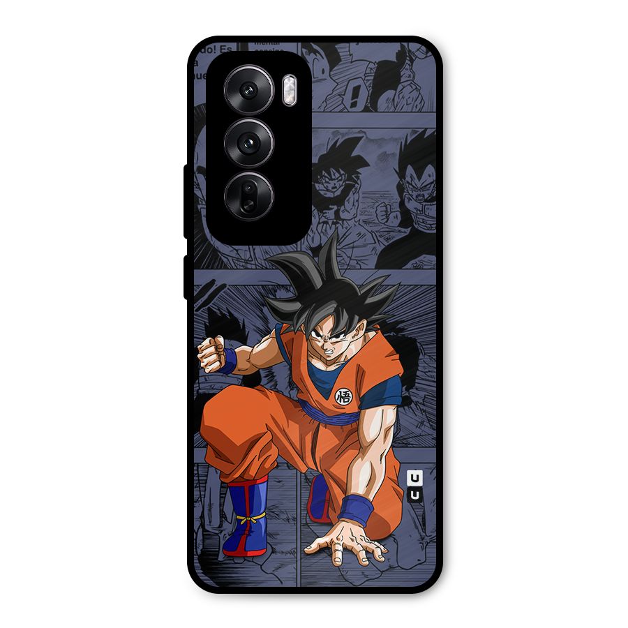 Goku Manga Art Metal Back Case for Oppo Reno12
