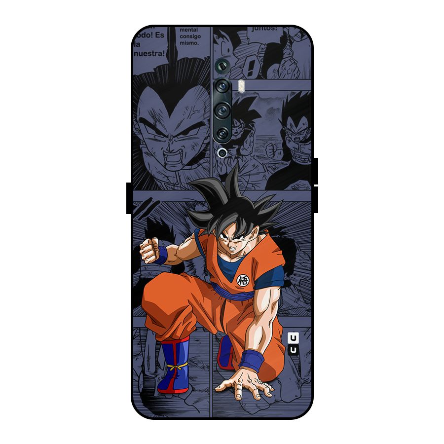 Goku Manga Art Metal Back Case for Oppo Reno2 F