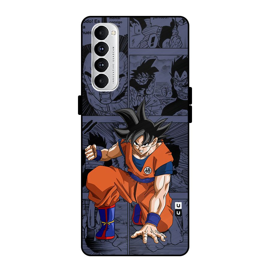 Goku Manga Art Metal Back Case for Oppo Reno4 Pro