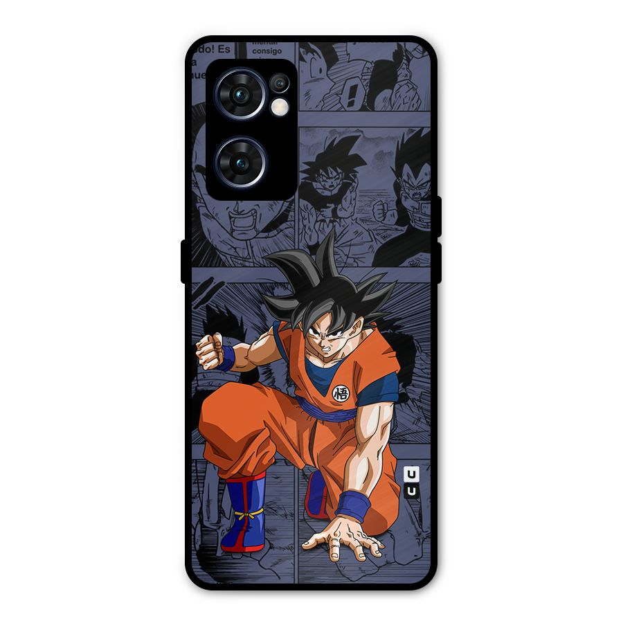 Goku Manga Art Metal Back Case for Oppo Reno7 5G